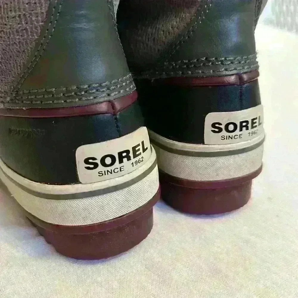Sorel Women's Tivoli Boot Waterproof Snow Winter Gray Leather Mid Lace Up Size 7